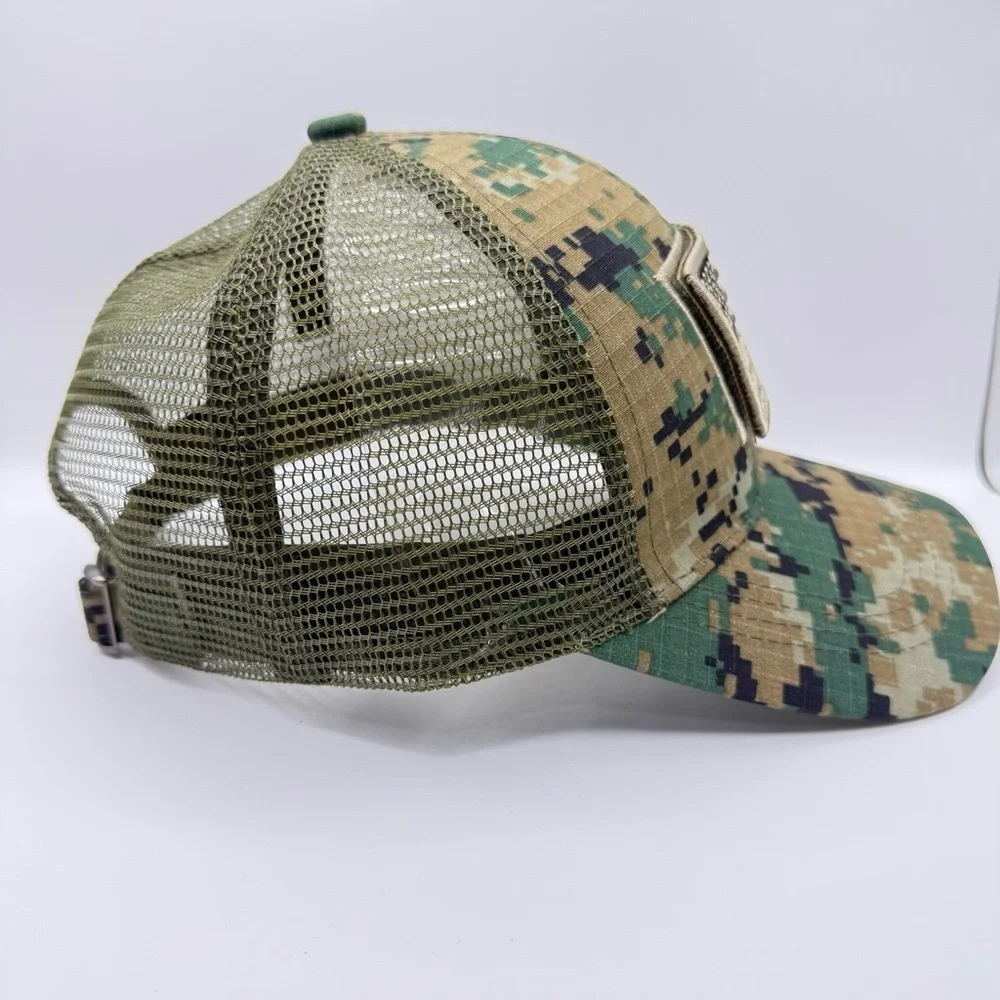 US Flag Camo Baseball Cap with Detachable Flag - Unisex Outdoor Hat - Picture 4 of 6